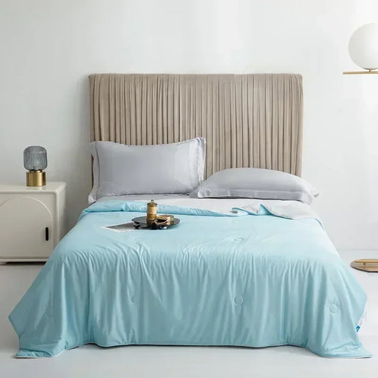 Air Condition Comforter for Summer Pure Color Ice Silk Cooling Blanket Lightweight and Smooth Twin/King Size Cold Quilt