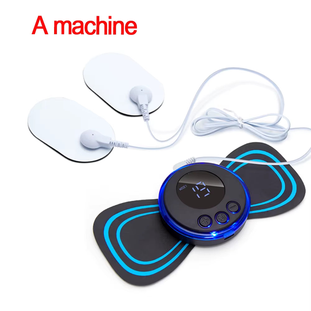 EMS Neck Massager Electric Muscle Stimulator Cervical Sticker Massage Patch Low Frequency Pulse Masajeador Pads Body Pain Relief